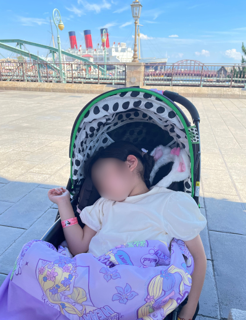 夏ディズニーベビーカー