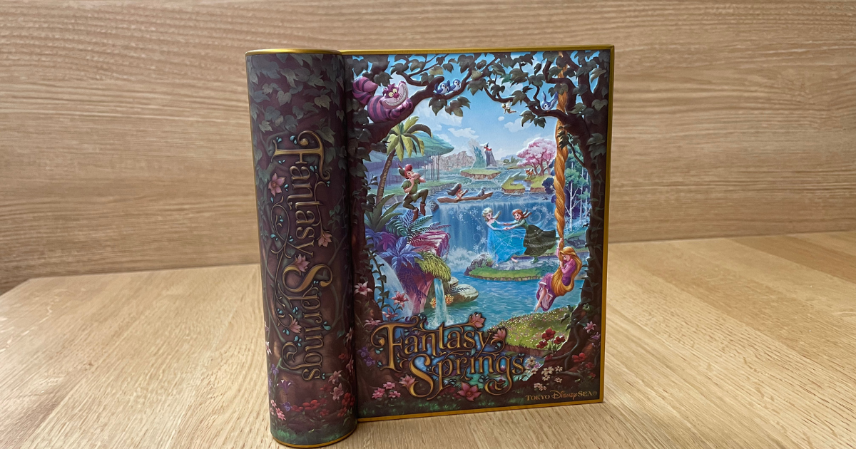 ファンタジースプリングスチョコレート缶背表紙